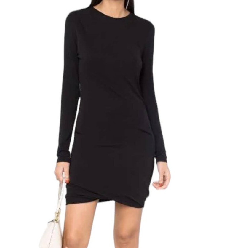 Rag & Bone Dress Poppy T-Shirt Long Sleeve Black Small S